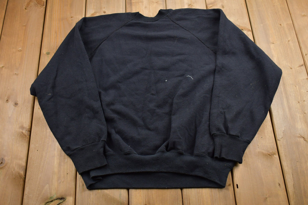 Vintage 1980s Pumpkin Autumn Raglan Crewneck Sweatshirt