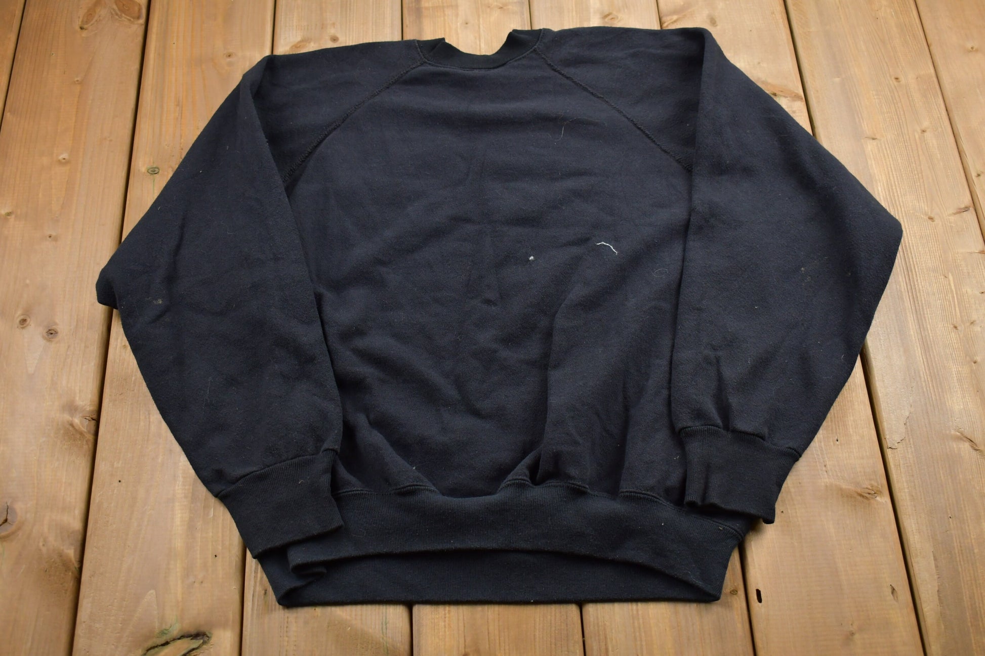 Vintage 1980s Pumpkin Autumn Raglan Crewneck Sweatshirt