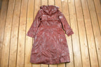 Vintage 1980s Full Length Hooded Leather Jacket