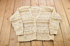 Vintage 1990s Jennifer Reed Hand Knitted Cardigan Sweater