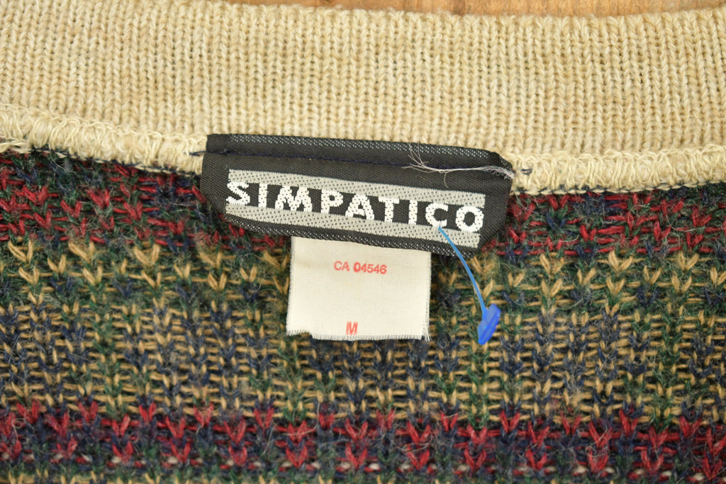 Vintage 1990s Simpatico Knitted Cardigan Sweater