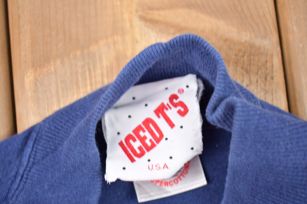 Vintage 1990s Fruit Of The Loom Iced T's Made In USA Crewneck Sweatshirt