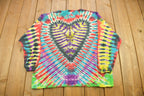 Vintage 1990s Hanes Her Way Tie Dye Heart Graphic Long Sleeve T Shirt