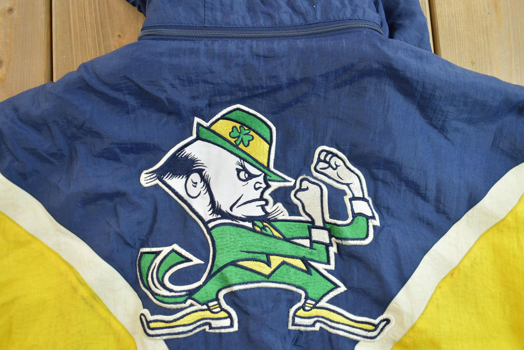 Vintage 1990s Apex One University of Notre Dame Fighting Irish Collegiate Puffer Jacket