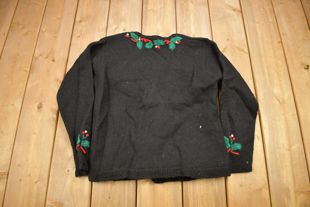 Vintage 1990s Pendleton Petite 100% Virgin Wool Knitted Cardigan Sweater
