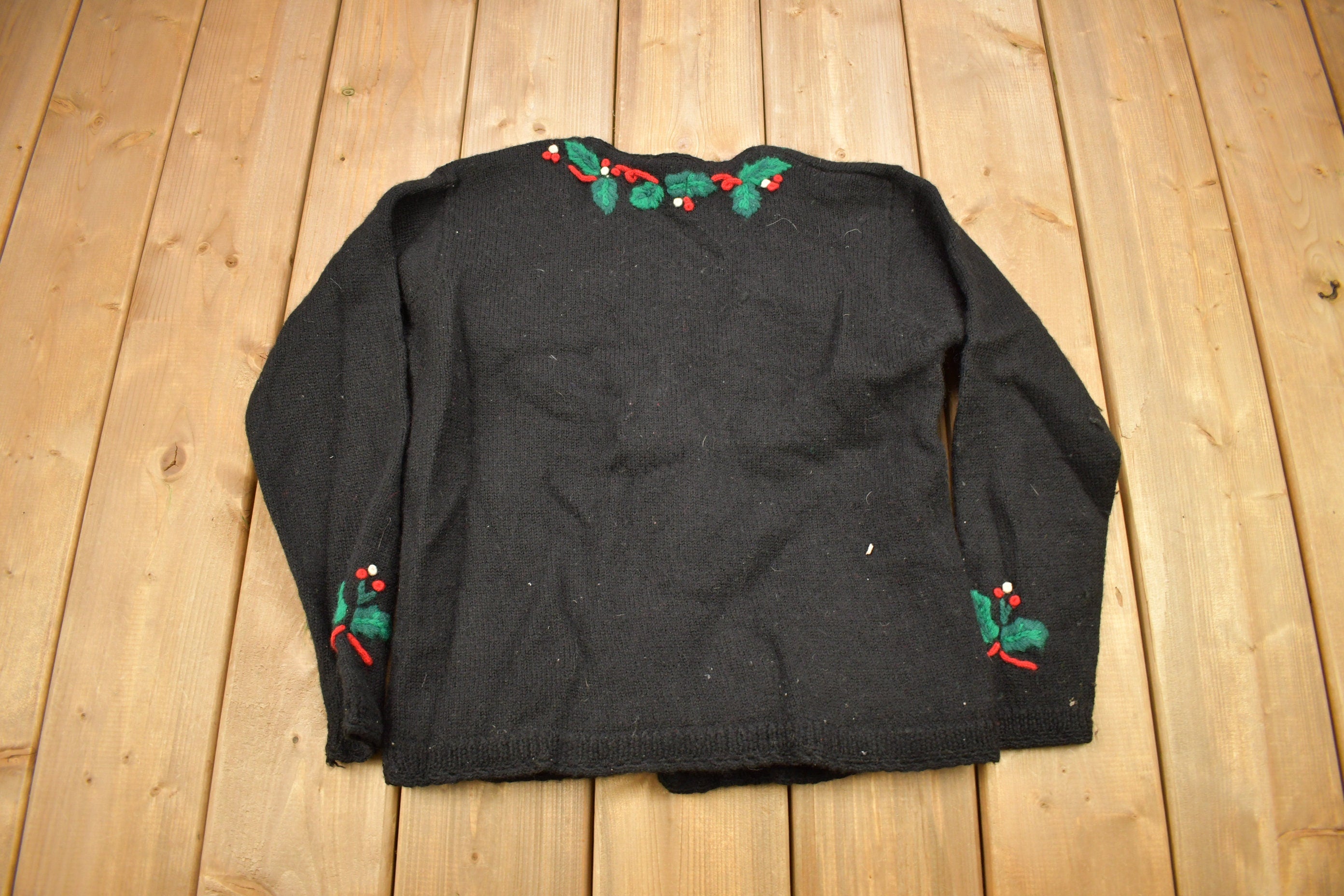 Vintage 1990s Pendleton Petite 100% Virgin Wool Knitted Cardigan Sweater