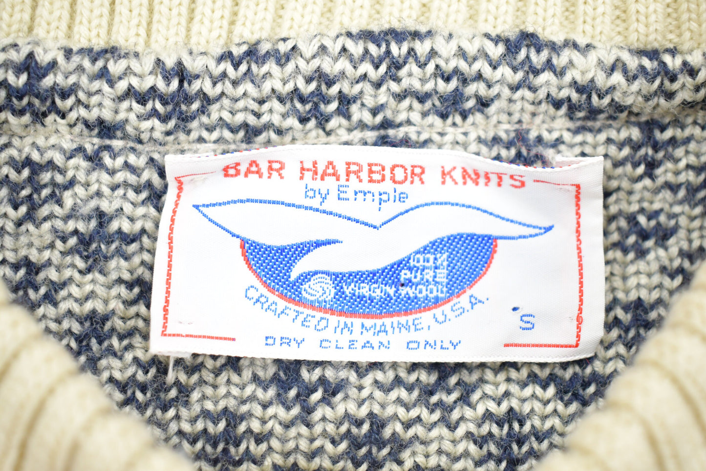 Vintage 1980s Bar Harbor Knitted Crewneck Sweater / Vintage 80s Crewneck / All Over Pattern / Winter Knit / Sweatshirt / Abstract Pattern