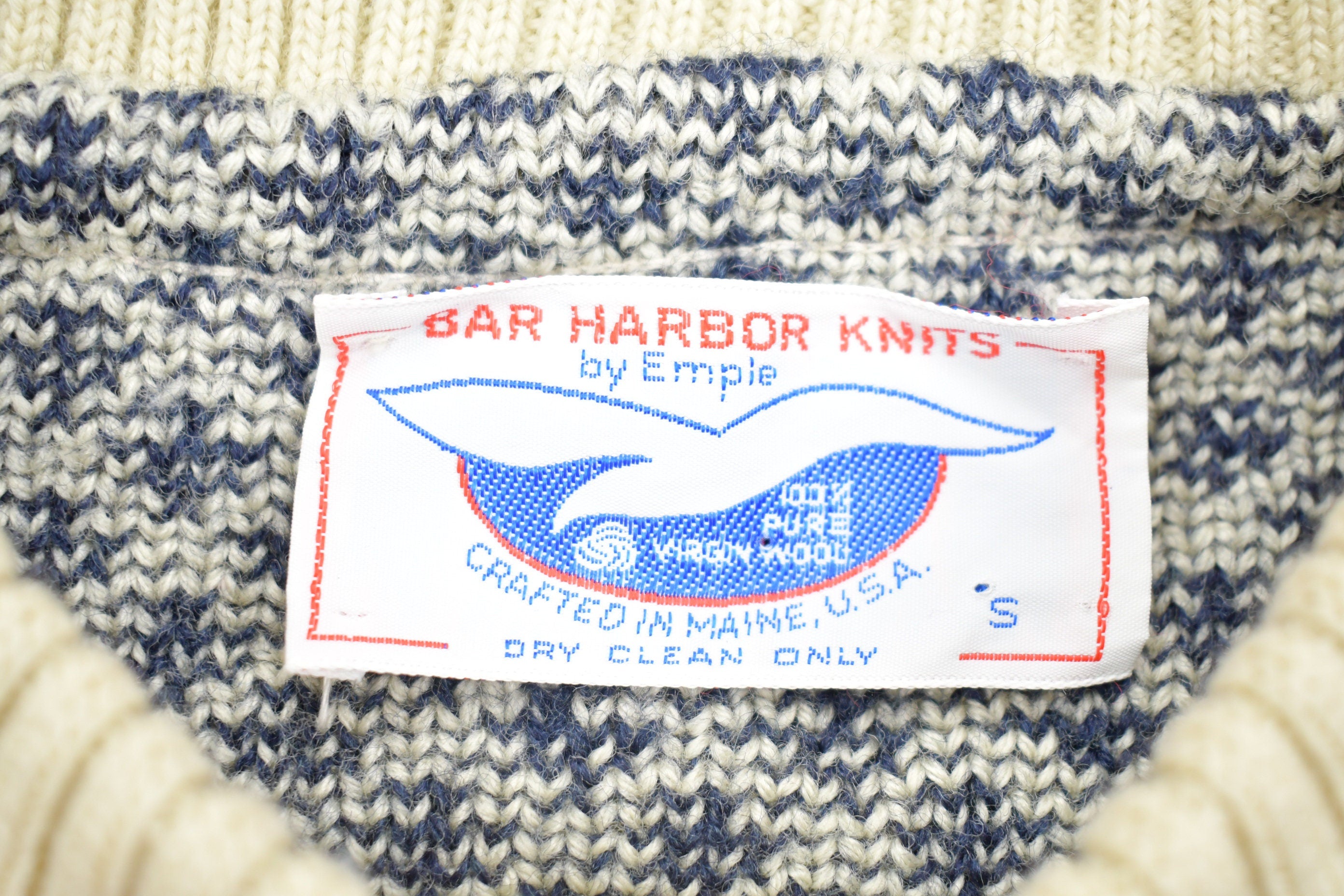 Vintage 1980s Bar Harbor Knitted Crewneck Sweater