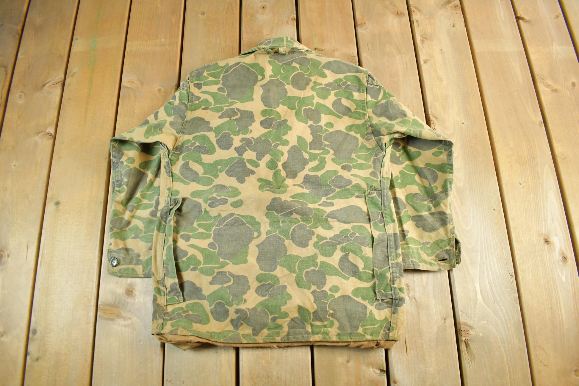 Vintage 1960s Bullseye Bill Duck Camo Canvas Hunting Jacket Men's Small  Vintage Chore Coat  Outdoors  Vintage Workwear  True Vintage