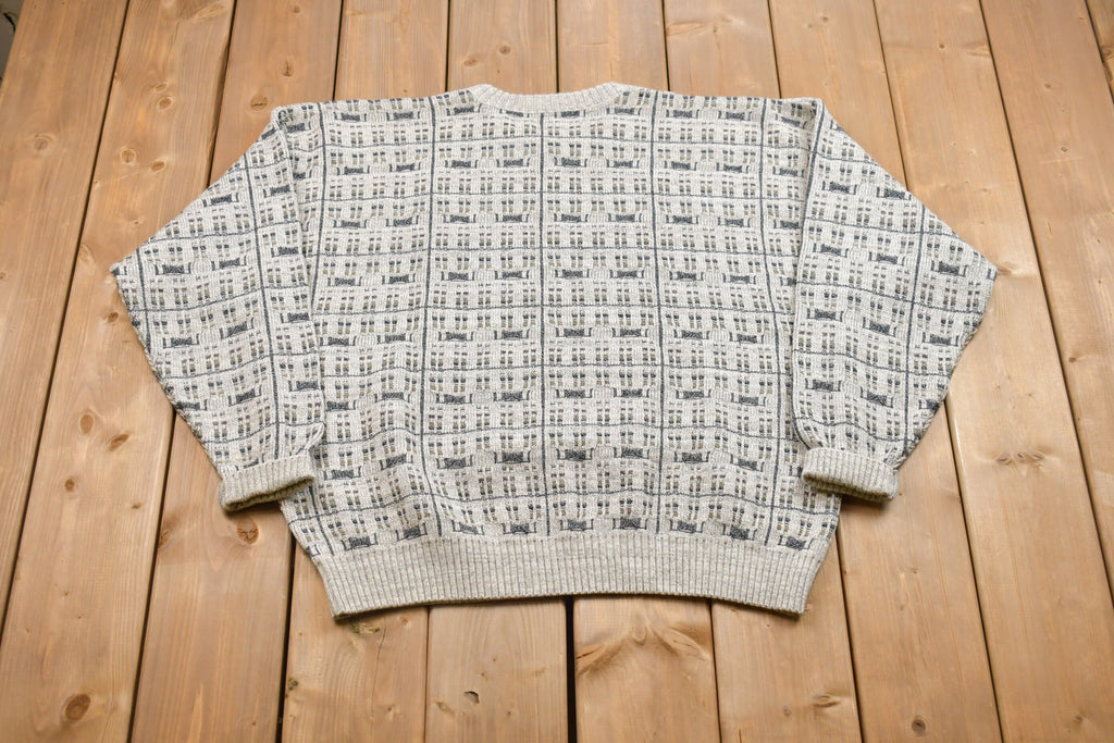 Vintage St. Johns Bay Plaid Knitted Sweater
