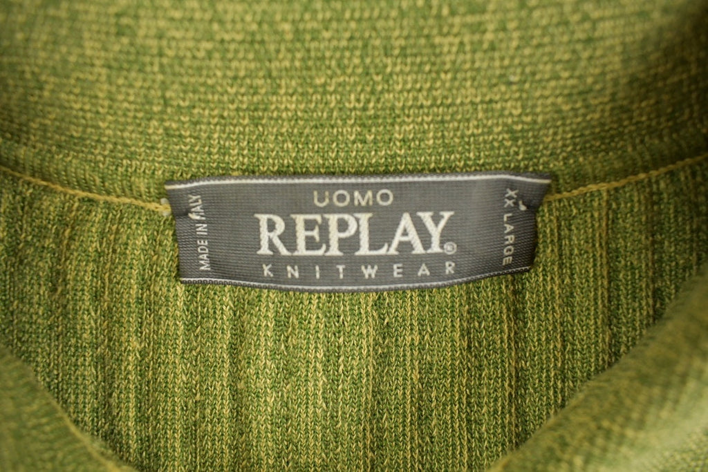 Vintage Y2K Uomo Replay Collared Knit Sweater