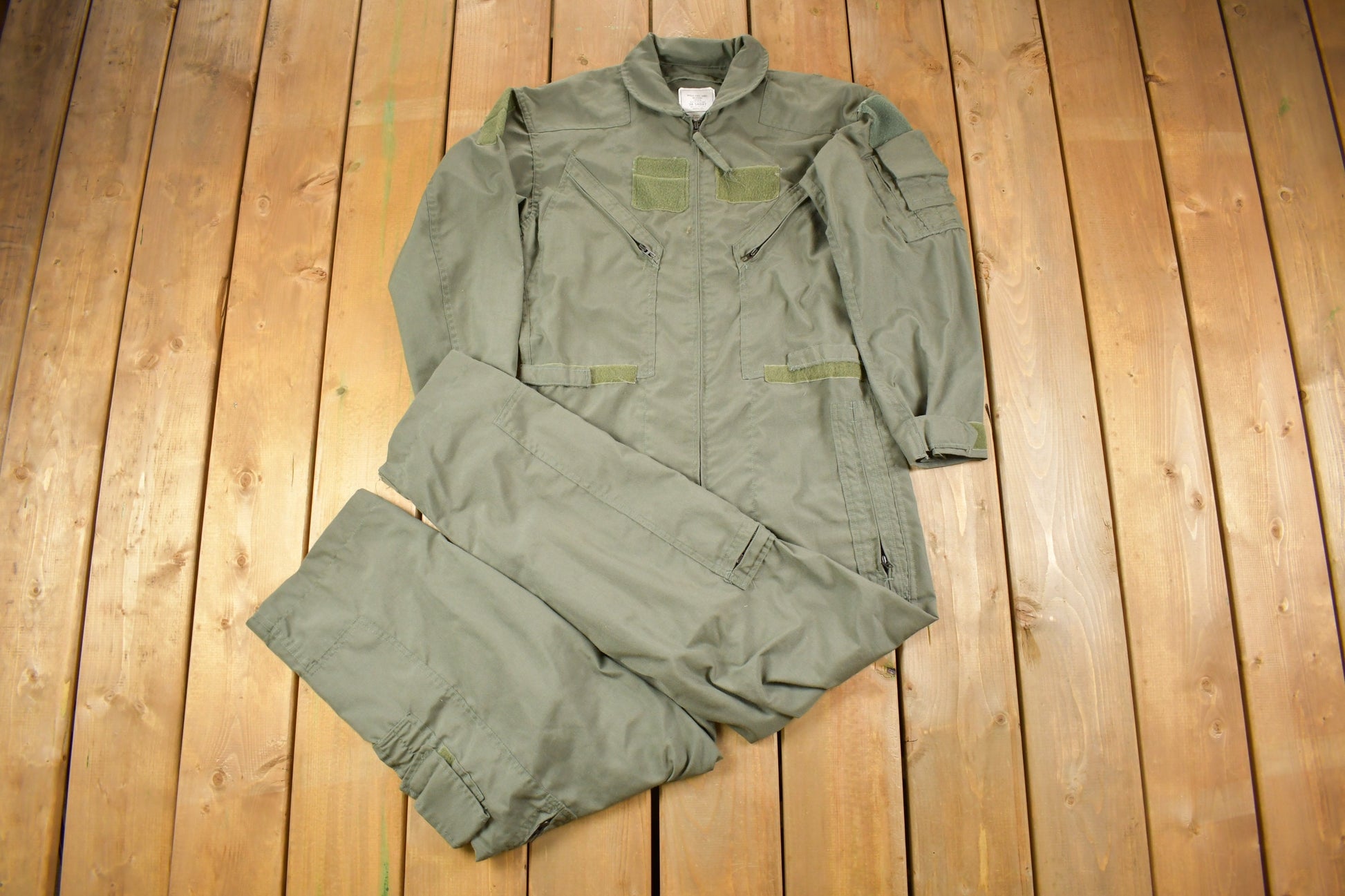 Vintage 1992 Military Summer Flyers Coveralls Jumpsuit Size 38 Short