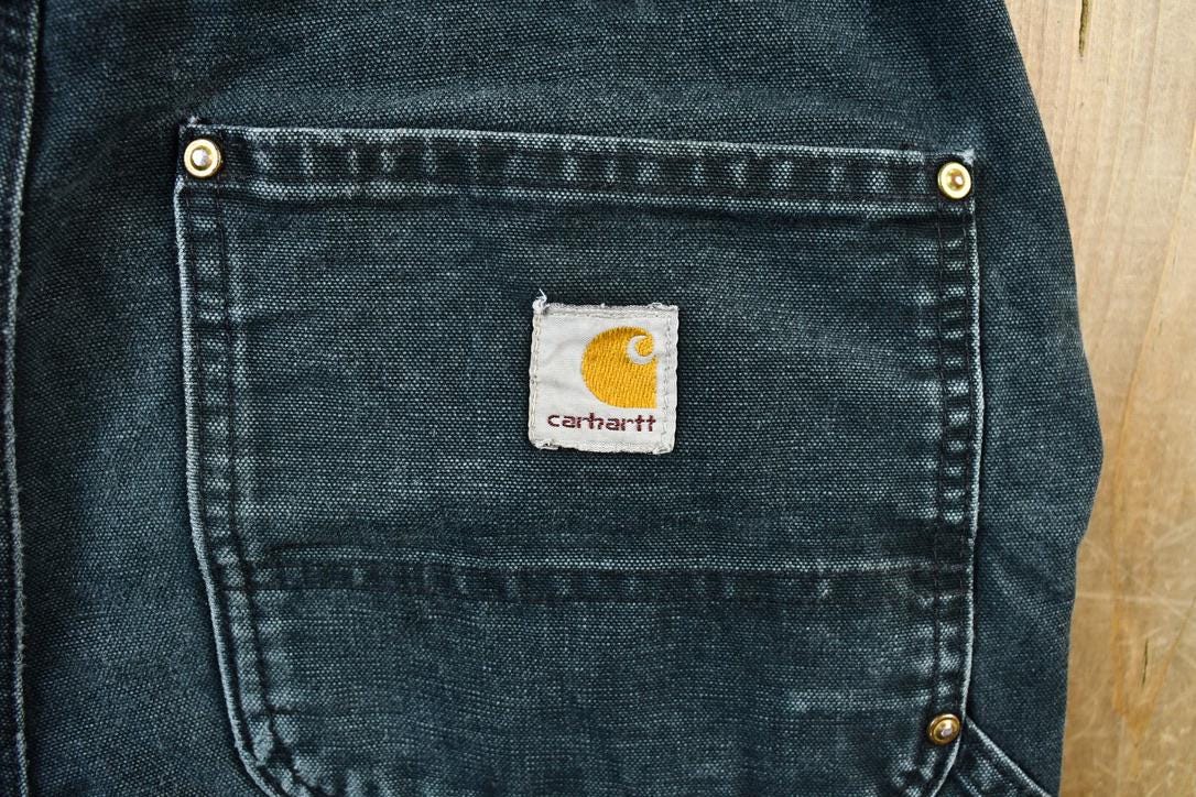 Vintage 2000s Double Knee Riveted Carhartt Dungaree Work Pants Size 29 x 30