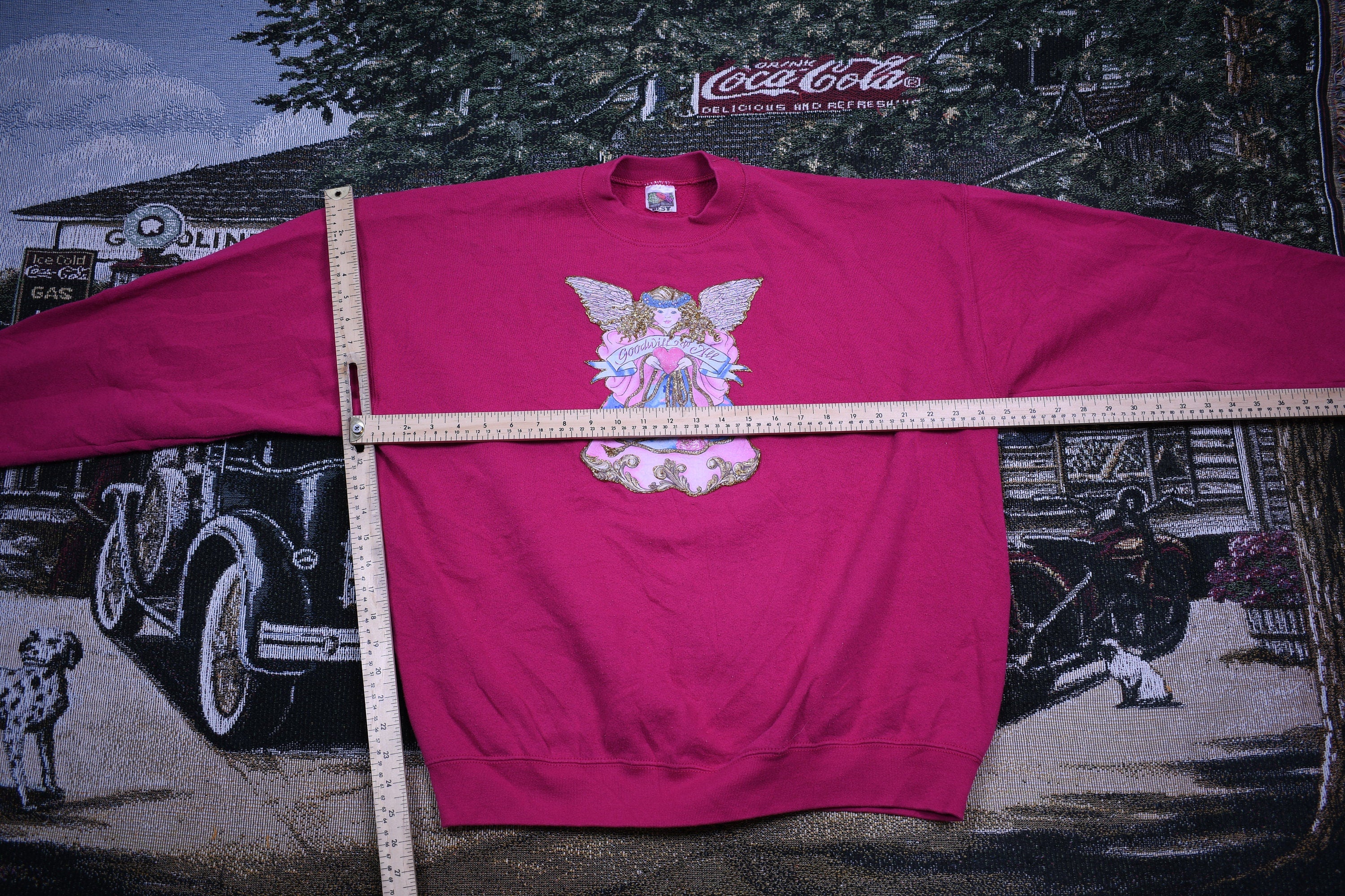 Vintage 1990s Angel Embroidered Crewneck