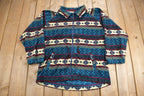Vintage 1990s All Over Aztec Pattern Fleece Sweater