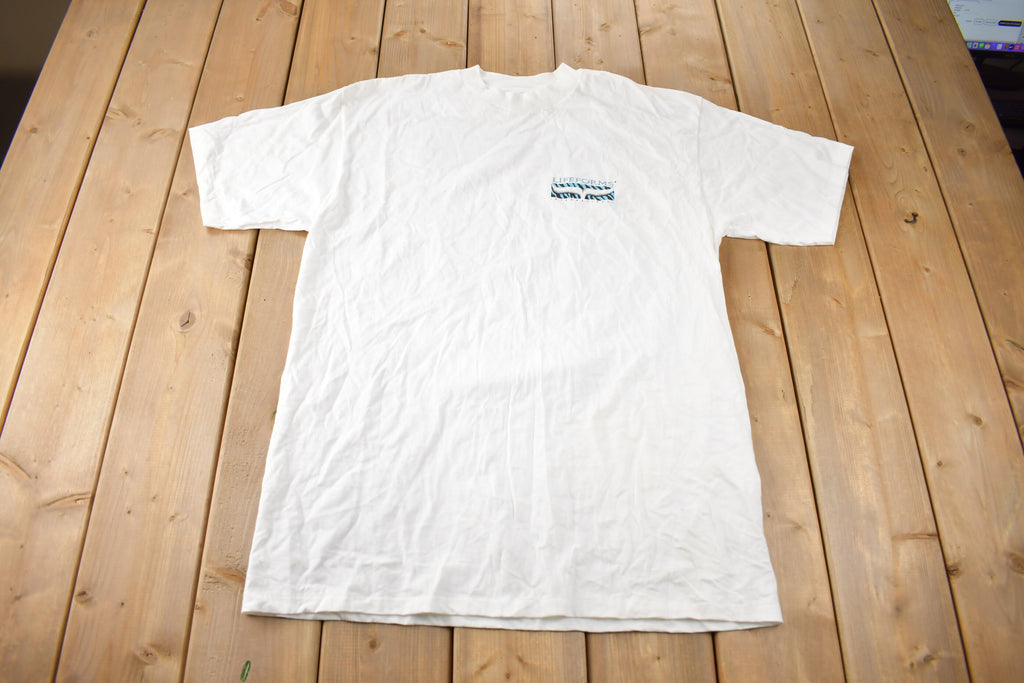 Vintage 1990s Sea Manatee Protect Our Oceans Single Stitch Graphic T-Shirt Made In USA