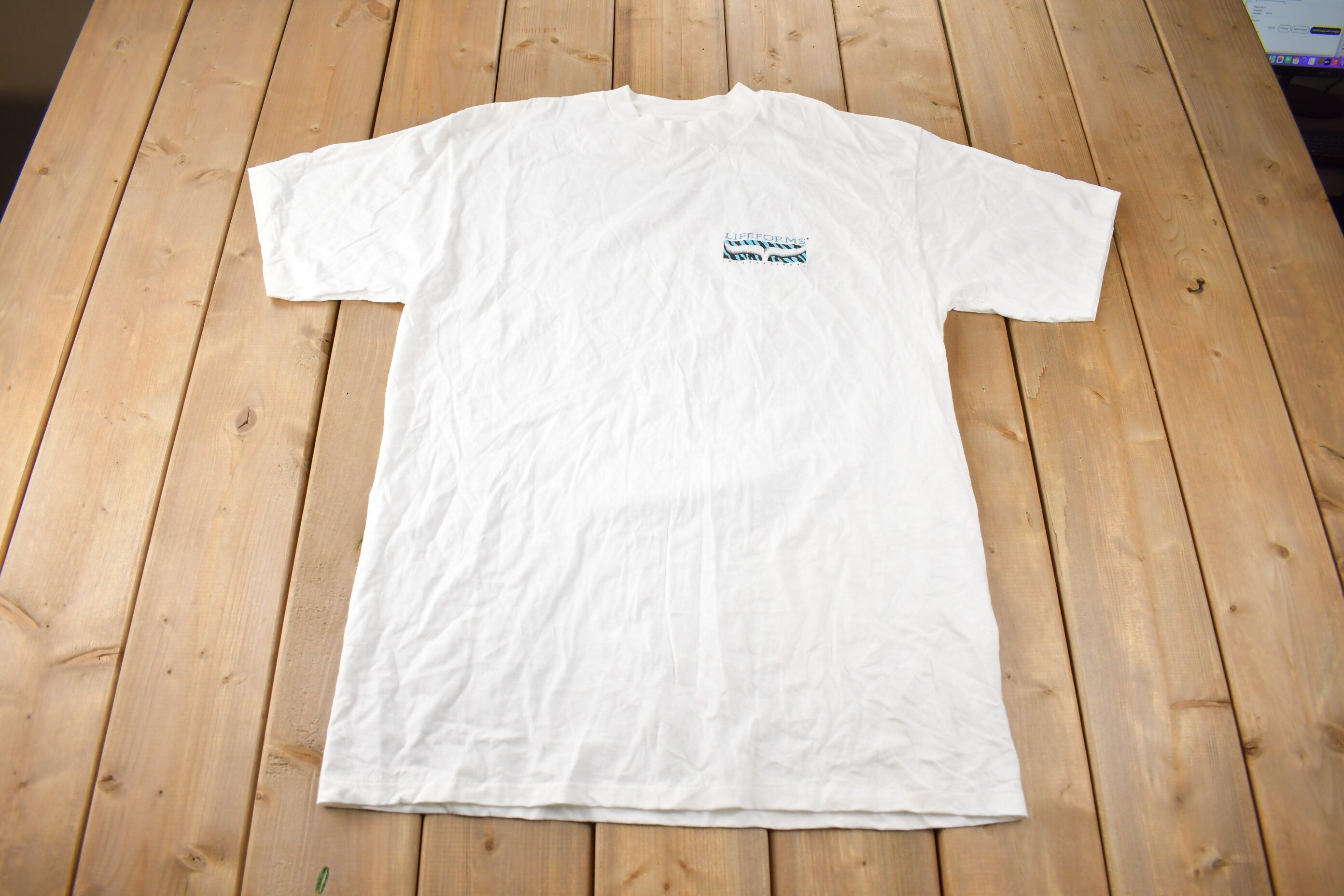 Vintage 1990s Sea Manatee Protect Our Oceans Single Stitch Graphic T-Shirt Made In USA