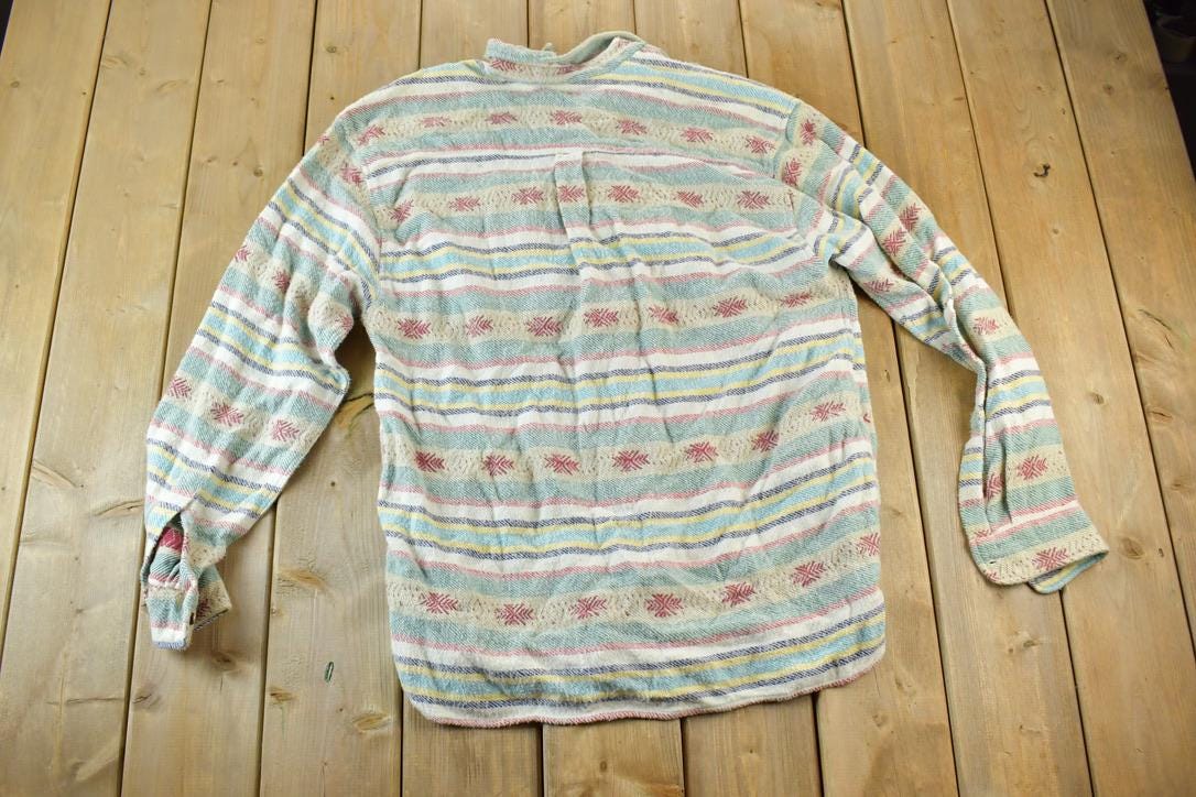 Vintage 1990s Aztec Button Up Shirt