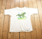 Vintage 1980s Dance Smartly Woodbine Race Track Single Stitch Graphic T Shirt