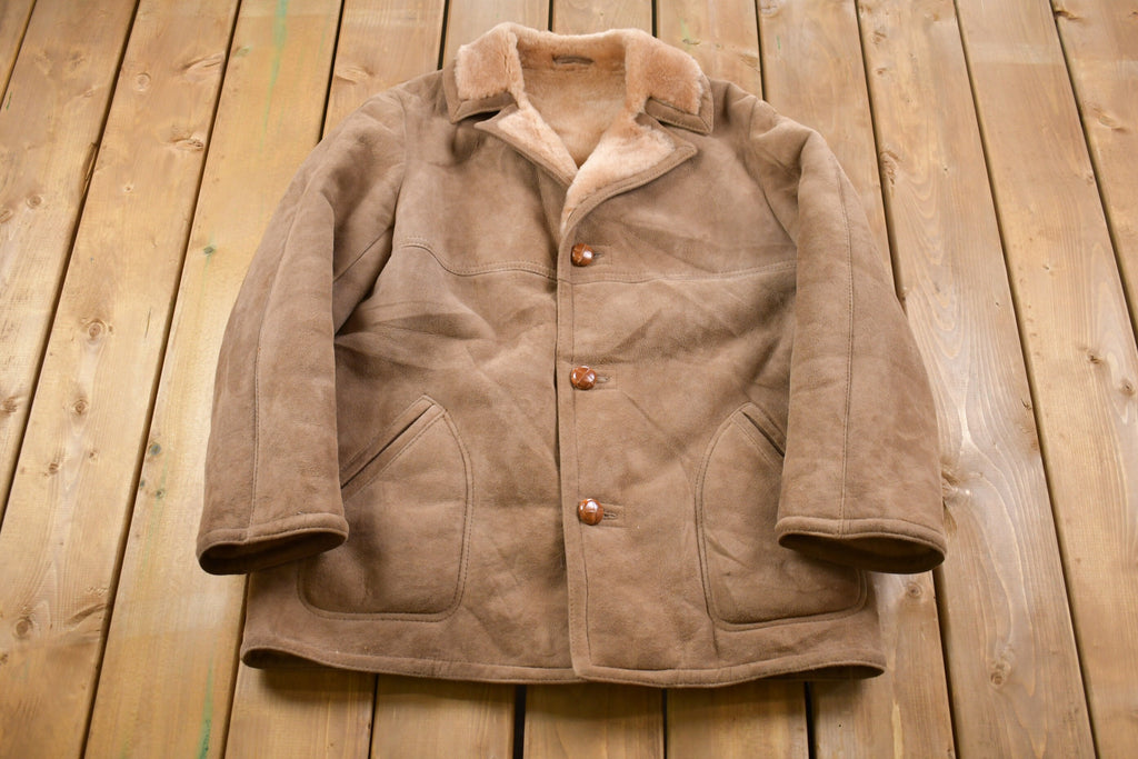 Vintage 1980s Shearling Leather Jacket
