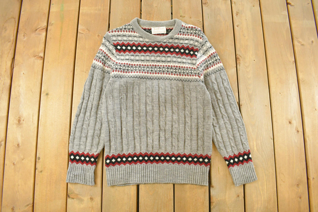 Vintage 1980s Jantzen Knit Crewneck Sweater Men's Small