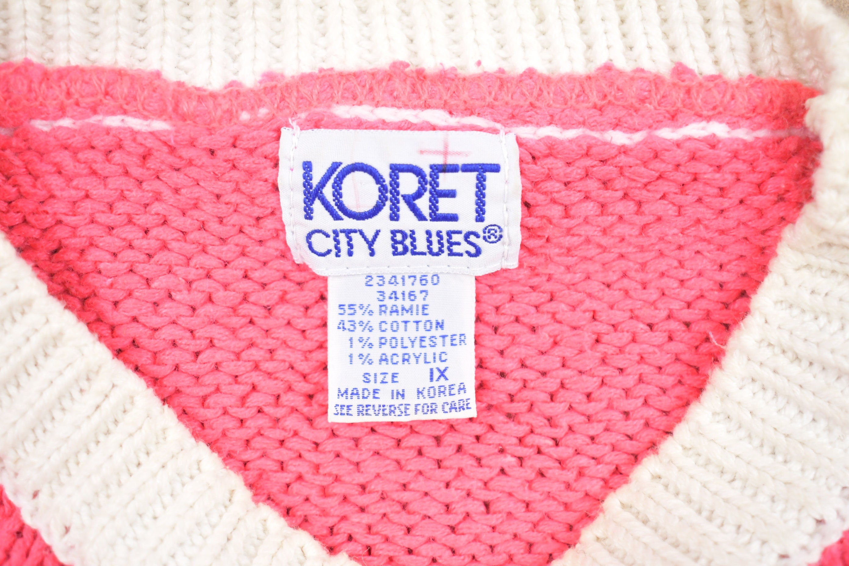 Vintage Koret City Blues Knitted Short Sleeve Sweater