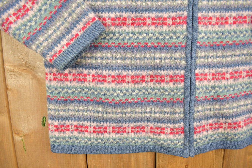 Vintage 1990s Talbot Knit Zip Up Cardigan Sweater