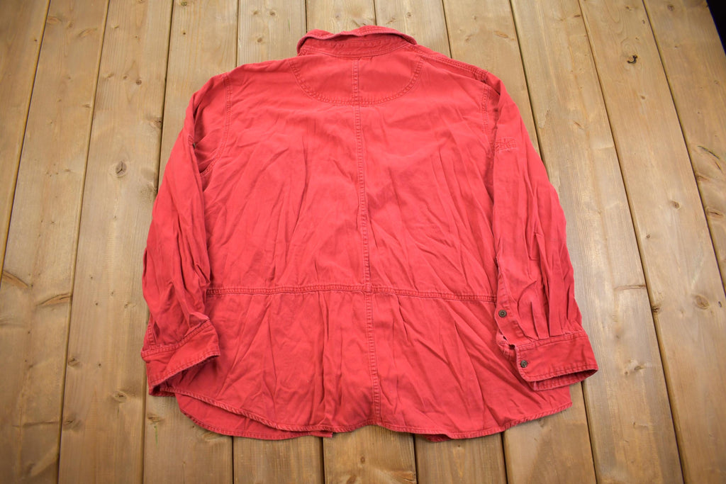 Vintage 1990s Lauren Ralph Lauren Fishing Style Button Up Shirt - XL