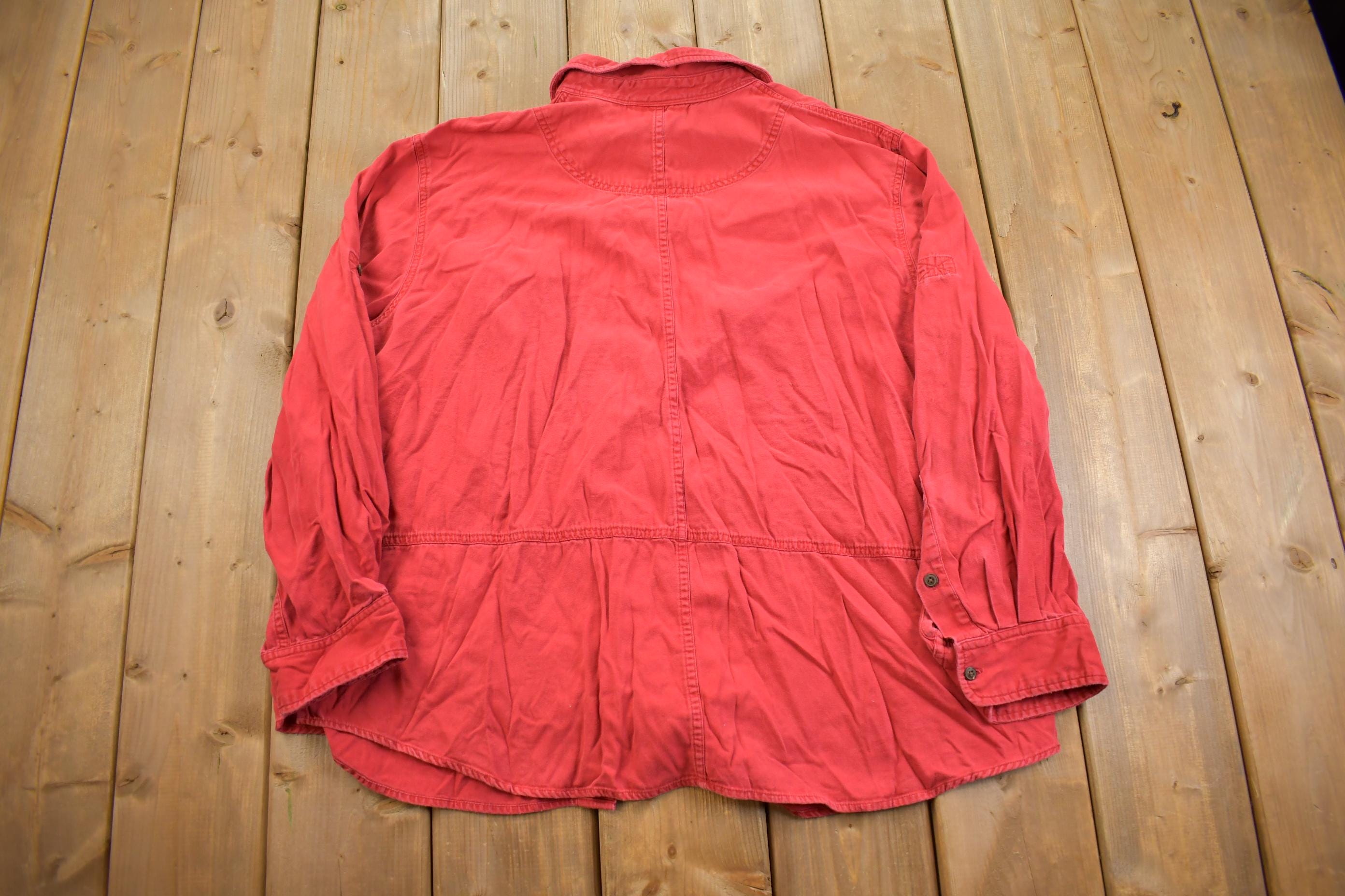 Vintage 1990s Lauren Ralph Lauren Fishing Style Button Up Shirt - XL