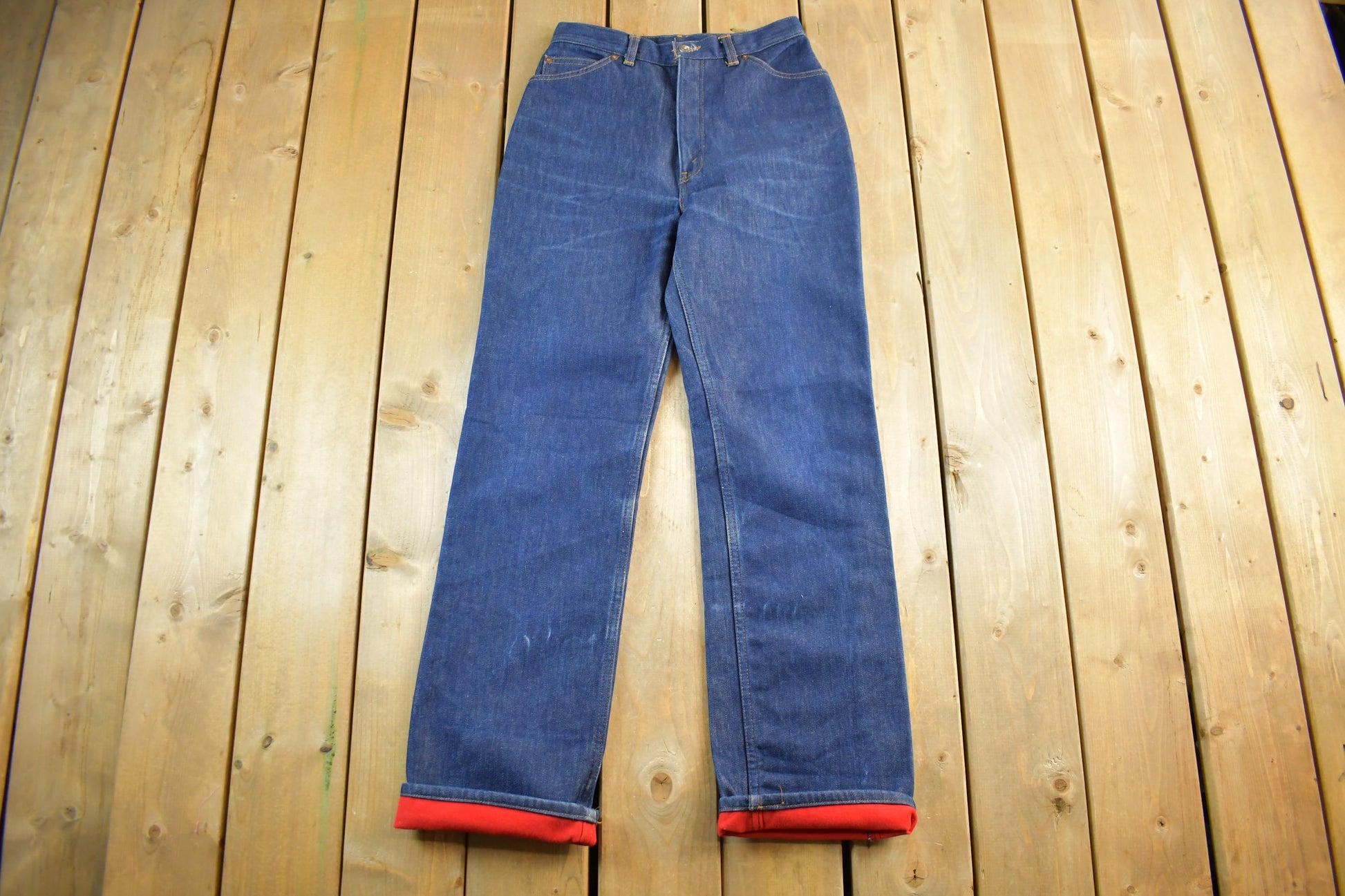 Vintage 1980s Levi's Orange Tab Lined Denim Jeans Women's 28 x 32