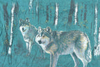 Vintage 1990s 2 Wolves All Over Print Outdoors T-Shirt
