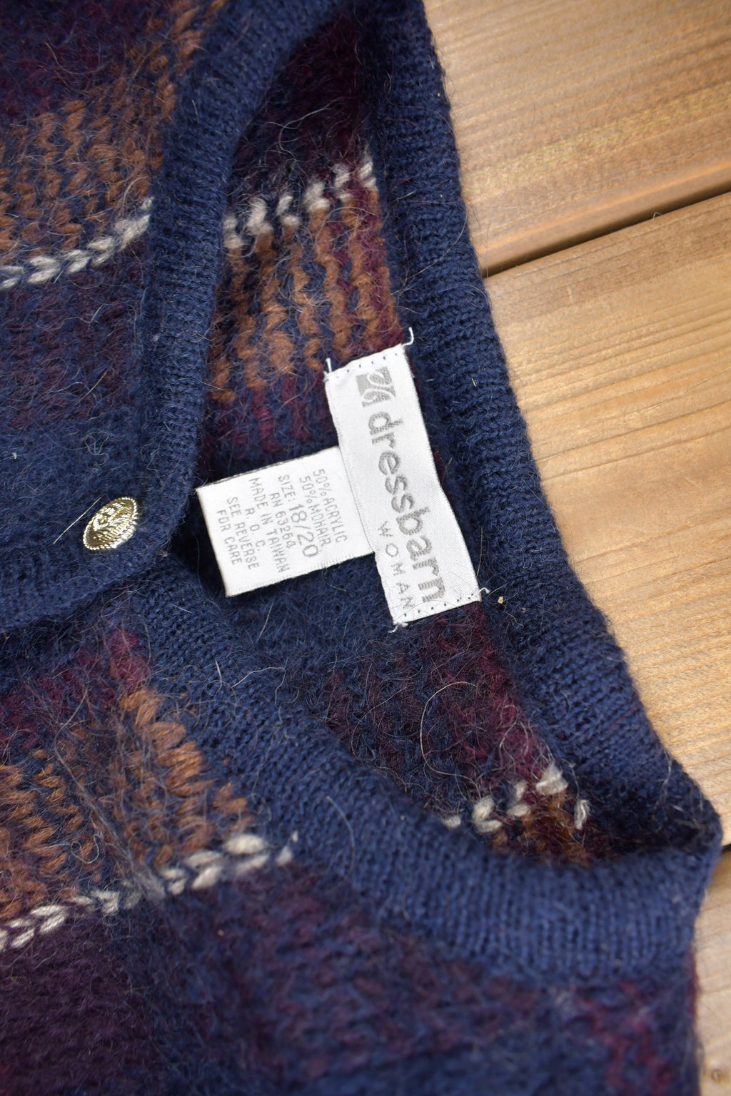 Vintage 1990s Dressbarn Plaid Button Up Cardigan Sweater