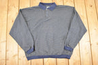 Vintage 1990s Greenlines International Quarter Button Knit Sweater Men's L