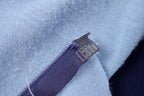 Vintage 1990s Blank Blue Colour Block Zip Up Sweatshirt