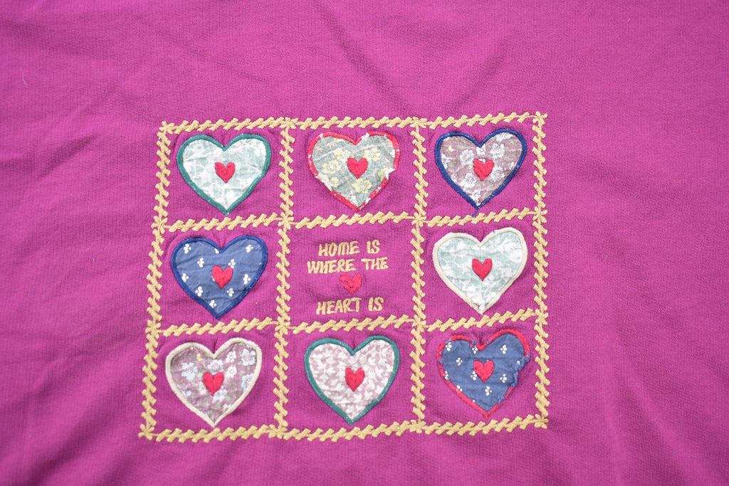 Vintage 1990s Heart Theme Crewneck Sweater
