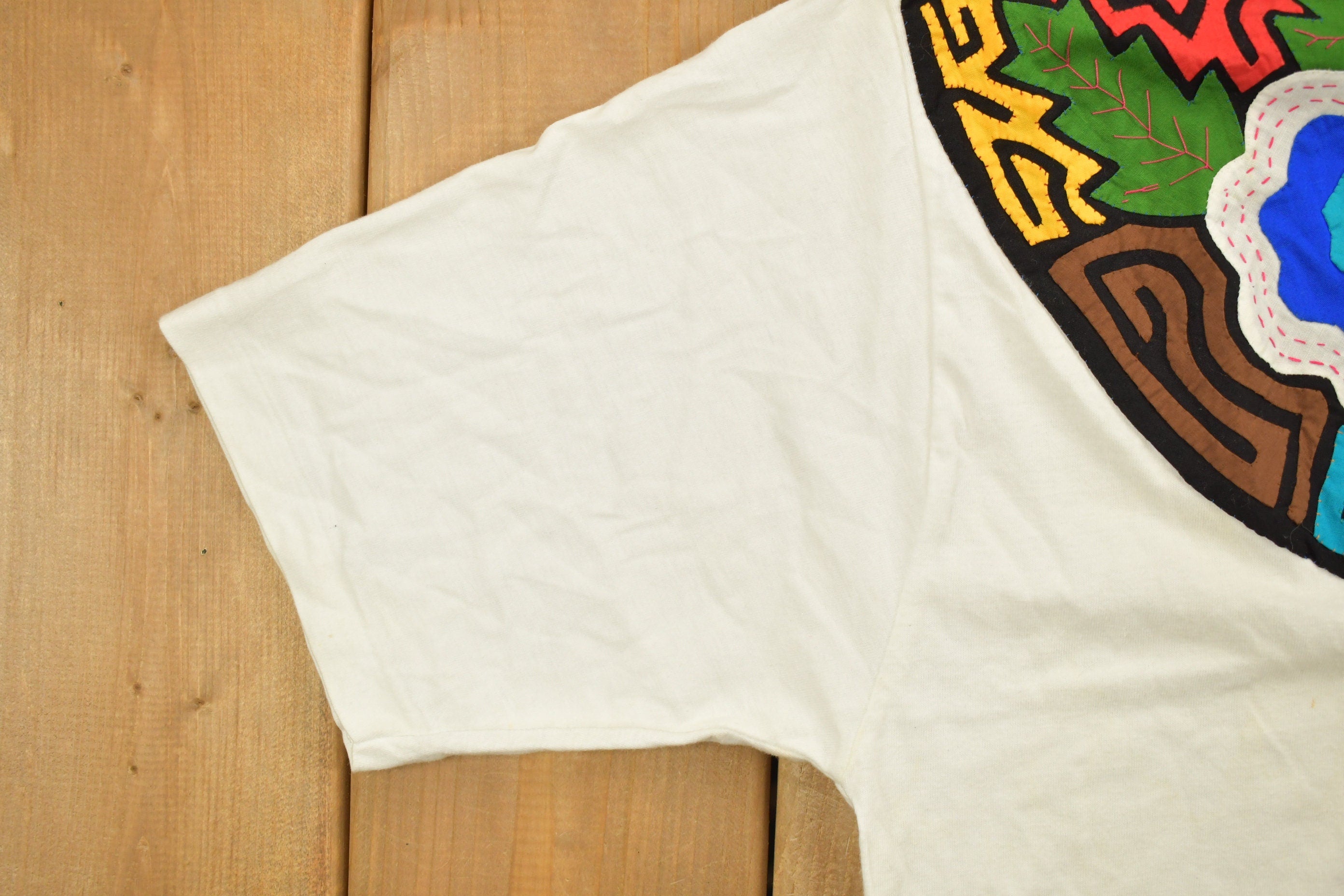 Vintage 1990s Crystal Coast Abstract Embossed T-Shirt