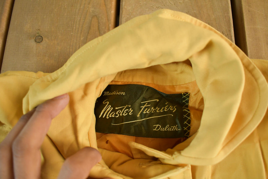 Vintage 1950s Master Furriers Duluth Trench Weather Proofed Duster Coat Adult Medium