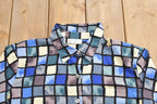 Vintage 1980s Kathy Che Stain Glass Pattern Button Up Shirt