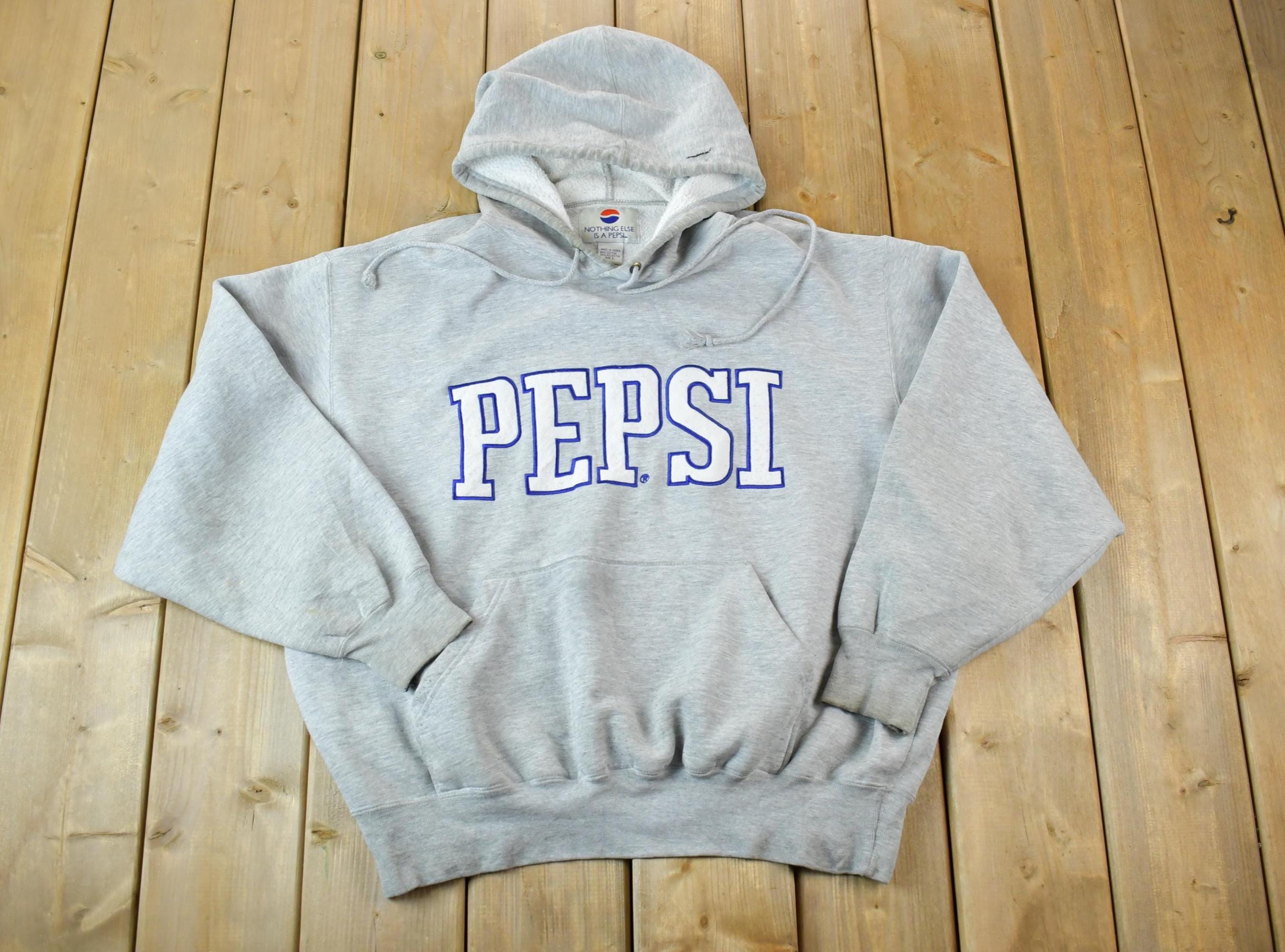 Vintage Y2K Pepsi Embroidered Graphic Hoodie