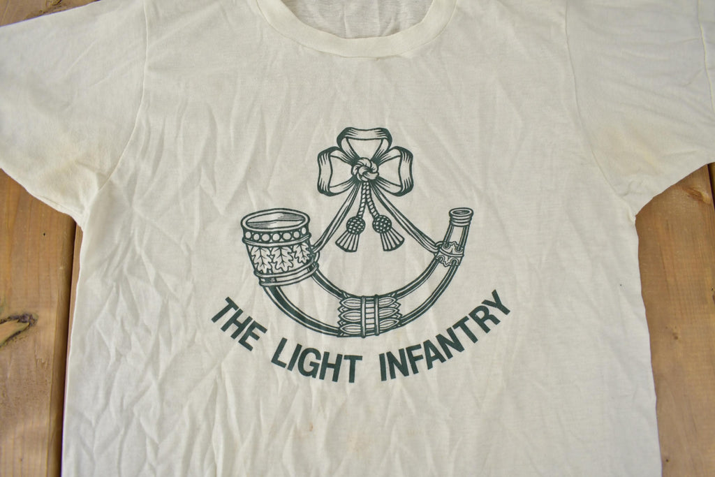 Vintage 1990s The Light Infantry Single Stitch Graphic T Shirt Made In USA