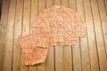 Vintage 1960s Champion Paisley Pyjama Set  All Over Print  1960s Button Up  Vintage Pyjama  Lounge Wear  60s Pyjama Set  Top  Bottoms