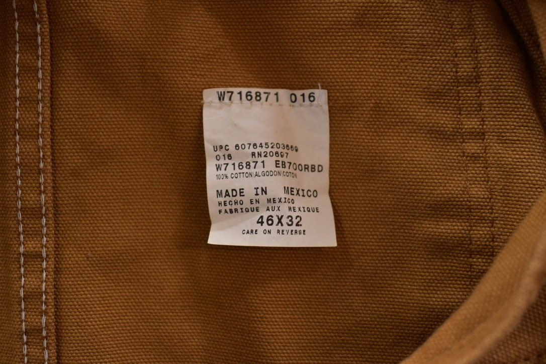 Vintage 1990s Dickies Denim Jean Overalls Size 46 x 32 / Vintage Overalls / Streetwear / Vintage Workwear / Dickies