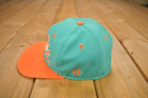Vintage 1990s Miami Dolphins NFL Fitted Hat Size 7 3/8 / 90s Hat / Vintage Hat / Embroidered