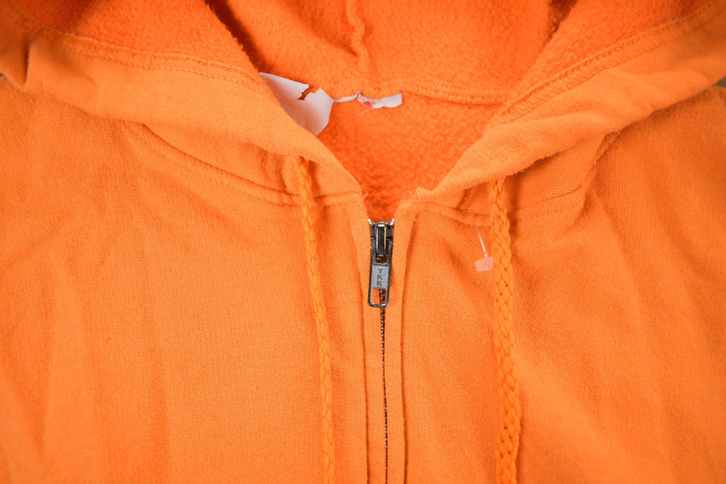 Vintage 1990s Blank Orange Full Zip Hoodie