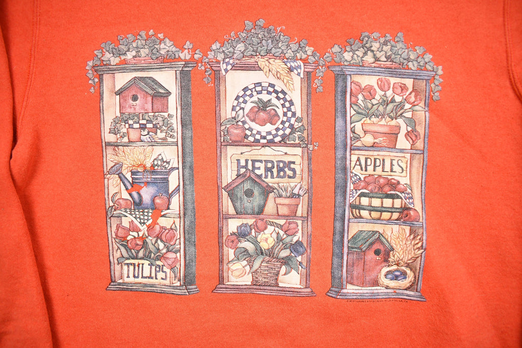 Vintage 1990s Cute Orange Mockneck Sweater