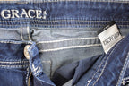 Vintage Deadstock Y2K Grace LA Bedazzled Low Rise Jeans Women's Size 27 x 31