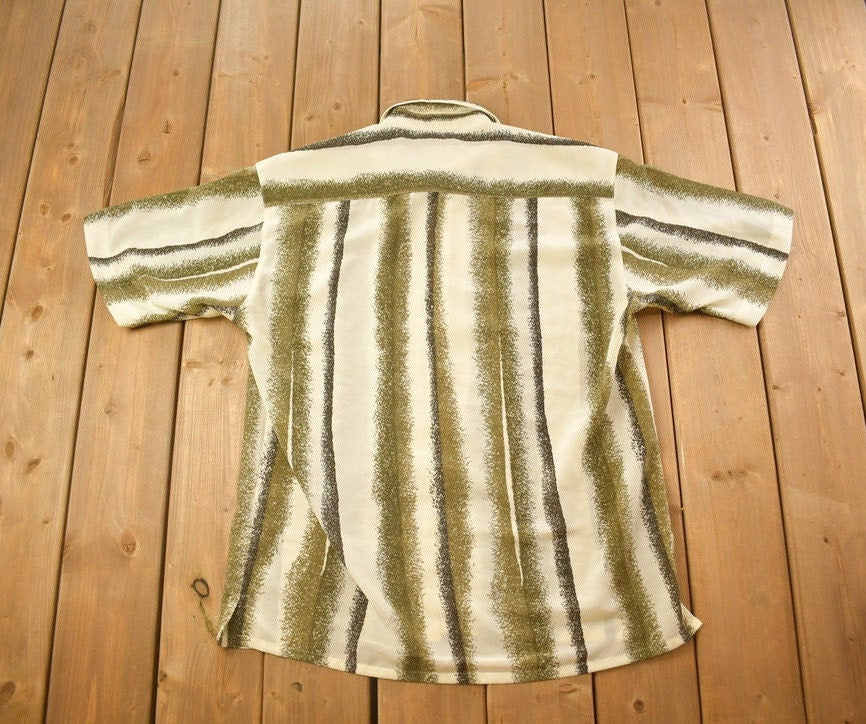 Vintage 1990s Bassiri Striped Button Up Shirt