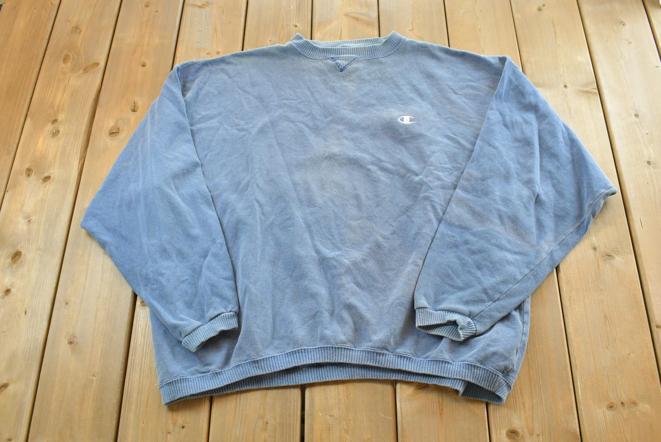 Vintage 1990s Champion Sun Faded Logo Crewneck Sweatshirt Men's XL /