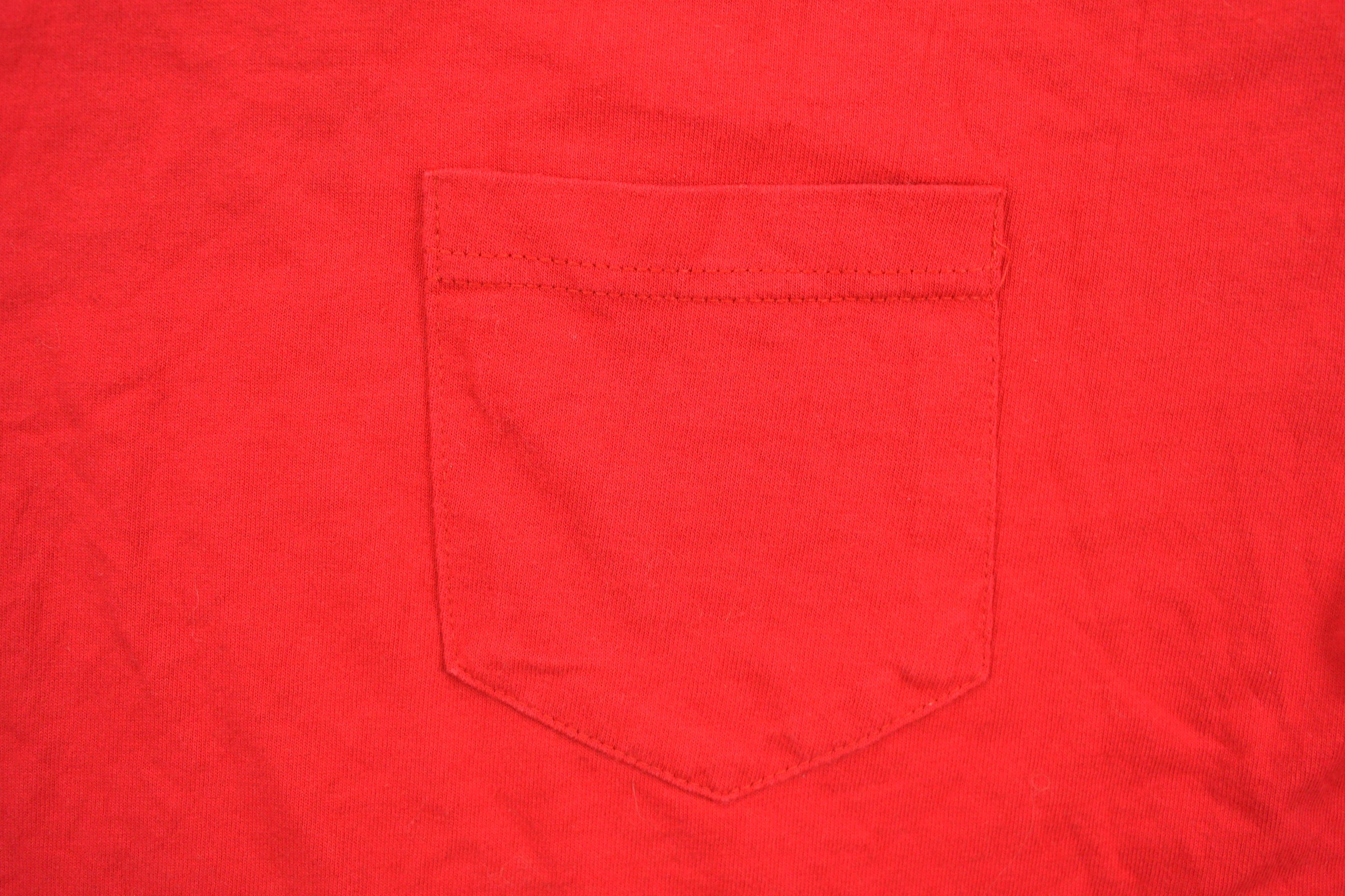 Vintage 1990s Key Elements Blank Red Pocket T Shirt