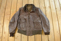 Vintage 1980s Leather Bomber Flight Jacket Men's Large